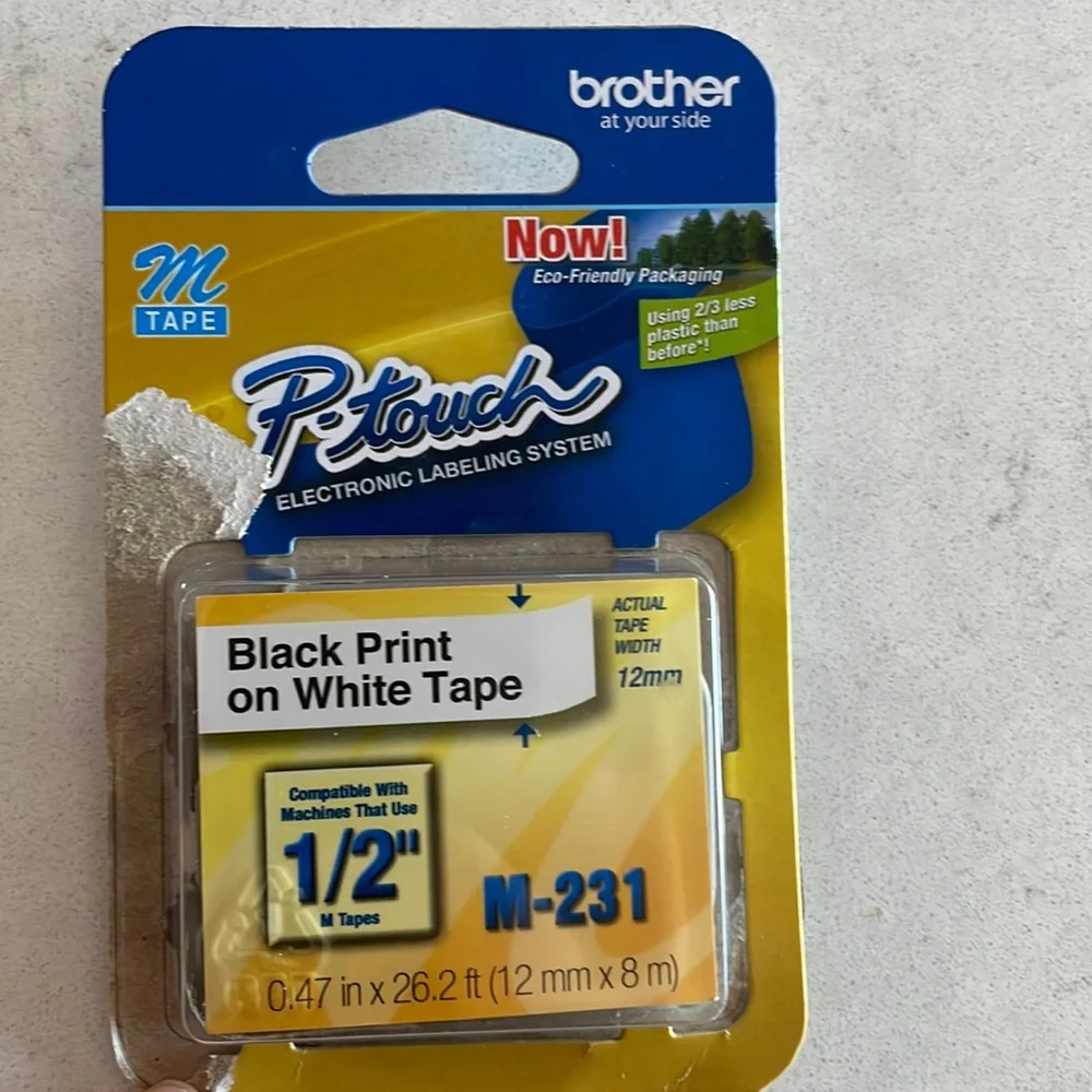 M tape  Ptouch electronic labeling system